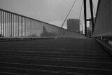 Fototapeta Pomosty - Brücke am Rhein bei Düsseldorf