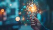 © Plaifah - Businessman hand holding creative light bulb with industry network,analysis solution and development marketing network icons planning strategy, Modern business, Innovative of new ideas.