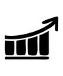 growth graph chart icon with arrow going up