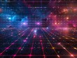 Abstract background with a glowing grid