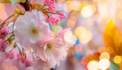 Wall Mural - Kirschblüten im Sonnenlicht und schönen Bokeh.