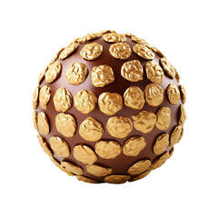 Wall Mural - Tasty and Yummy Ferrero Rocher Grand Chocolate Boll Isolated On White Background 