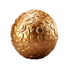 Wall Mural - Tasty and Yummy Ferrero Rocher Grand Chocolate Boll Isolated On White Background 