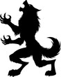 Werewolf silhouette Halloween monster SVG