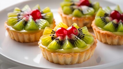 Sticker - Four Kiwi and Cherry Tarts