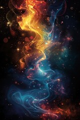 an abstract science and technology poster background illustration.