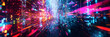 Pixel Craft: A Fusion of Neon Hues in a Vibrant Digital Abstract Artwork