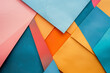 Geometric paper art in pastel tones, minimalism and design concept