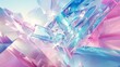 the future with a dazzling display of technology rendered in vibrant hues of aqua and pink, as crystal pieces come together to form a modern tech banner, their glossy surfaces 