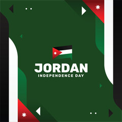Wall Mural - Jordan Independence Day Background Design Nationalism