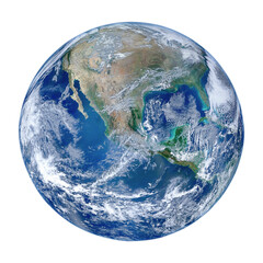 Wall Mural - blue planet earth isolated on transparent background, png file. elements of this image furnished by 