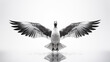  A silhouette of a full body view of a Canada Goose against white background ~ Created using Generative AI
