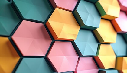 Colorful electric hexagon wallpaper ignites vibrant energy 🔷🎨 Transform your space with bold geometric patterns! #DynamicDesign