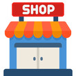 shop flat style icon