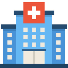 Wall Mural - hospital flat style icon