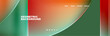 A colorful geometric background featuring a red, green, and orange gradient. The circles and shades resemble a vibrant landscape with hints of macro photography and a touch of cloudlike textures