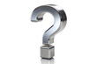 © Fernando Sanso - 3d question mark, silver question isolated white background