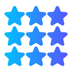 rating stars gradient icon