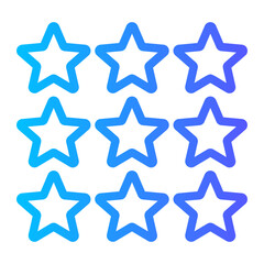 rating stars gradient icon