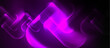 A vibrant purple wave stands out against the black background, creating an electric display of color. The contrast between the darkness and the glowing graphics creates a captivating event