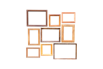 Wall Mural - vintage frames on white background, png