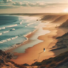 Wall Mural - sunset at the beach