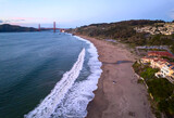 Fototapeta  - Baker Beach and Golden Gate Bridge, San Francisco