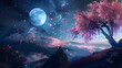 © HUIWON - The cherry blossoms were scattered around the night. Generative AI