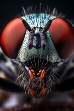 Macro Photography Transformed A Common Housefly Into A Monstrous Alien Creature, With Bristly Hairs And Multifaceted Eyes