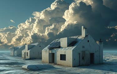 Solar-Powered Homes in a Desolate Landscape