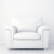 © peacehunter - Modern White Armchair in Minimalist Setting