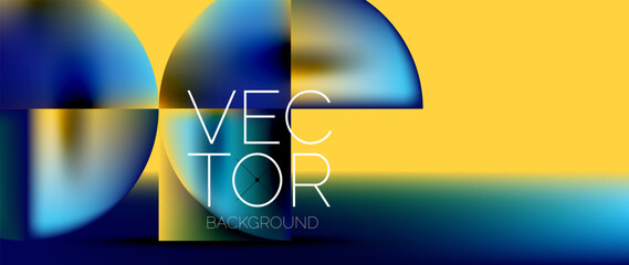 A logo with electric blue and yellow background, featuring a blurred circle in the center. Symmetry and macro photography create a stunning display for this brands graphics