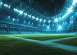 Fototapeta Sport - stadium lights in the night