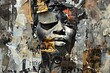 Color grey, brown and black life style Atmosphere mood board collage sheet made of teared magazines paper results in art. Color grey, brown and black life style Atmosphere mood board collage s
