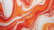 Orange and red colored marble background, modern fluid art illustration, original hand-drawn artwork, fresh colors.