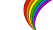 LGBT Pride color 3D Ribbon Banner in Transparent Background. Rainbow colors, LGBTQ Community, Celebration, Euality, Diversity