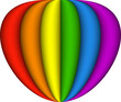 LGBT Pride 3D Bloon in Transparent Background. Rainbow colors, LGBTQ community, celebration, equality, diversity.