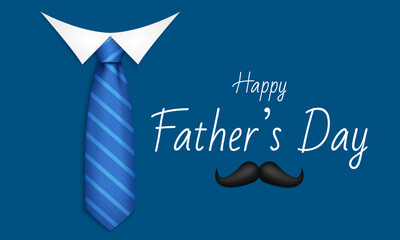 Wall Mural - Happy fathers day banner design. Father's day greeting text background. Vector illustration