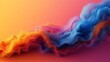   Multicolored wave of smoke against pink, orange, and blue backdrop Text space available