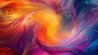 Vibrant colorful abstract background with swirling flow Created digitally in a fantasy art style for decorative inspiration
