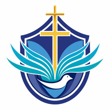 Church-logo--cross-and-dove--symbol-of-the-holy-sp