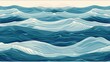 Minimalistic ocean waves pattern with a clean, modern twist