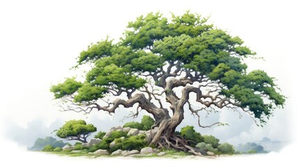 Wall Mural - tree isolated on white