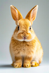 Sticker - Close up of golden bunny with large eyes and long whiskers.