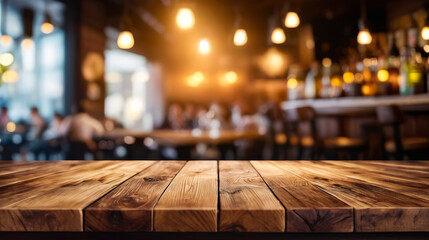 Canvas Print - Wooden table is in front of several chairs and large dining table.