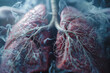 Detailed HD capture showcasing the complexity of human lung anatomy in exquisite detail.