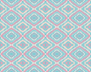 Seamless Ikat ethnic traditional pattern geometric abstract folklore ornament Tribal ethnic illustration background