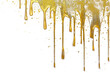 PNG  gold paint strokes and glitter on trasnsparent background.