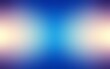 Diffused lights on sides on blue empty background. Symmetrical blur backdrop.