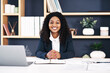 © peopleimages.com - Black woman, laptop and online for research at office for website as web designer for agency. Female employee, portrait and internet for creative or ideas for work, project and startup business